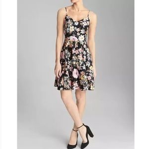 Gap soft cami black floral dress